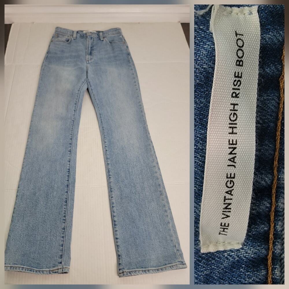 Aritzia Denim Forum Jeans Sz 27 The Vintage Jane High Rise Boot Straight